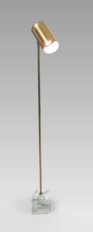 Appraisal: MODERN ITALIAN FLOOR LAMP Single adjustable light cube marble base