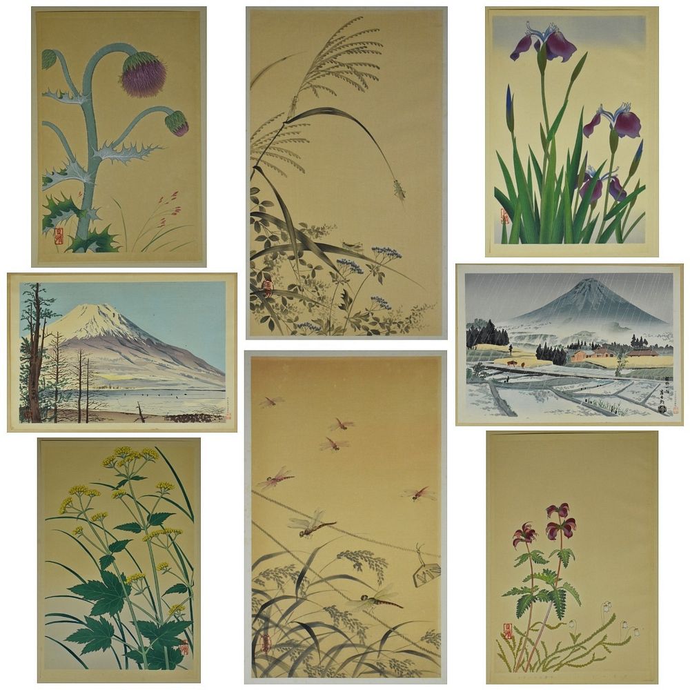 Appraisal: Grp Japanese Woodblock Prints Tomikichiro Tokuriki Group of eight th