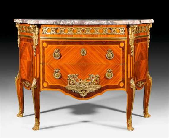 Appraisal: COMMODE A LA TOPINO Transition style Paris late th century