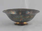 Appraisal: Jensen A round silver bowl with everted rim on spread