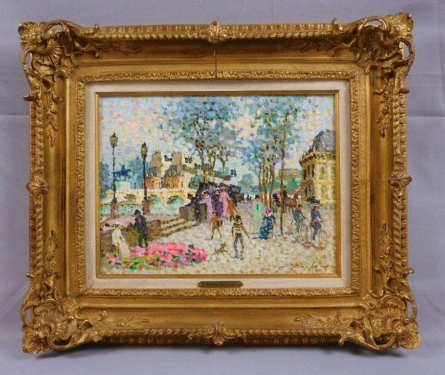 Appraisal: PIERRE BOUDET - FRANCE OIL PAINTING ONcanvas Paris l'Quail Conte