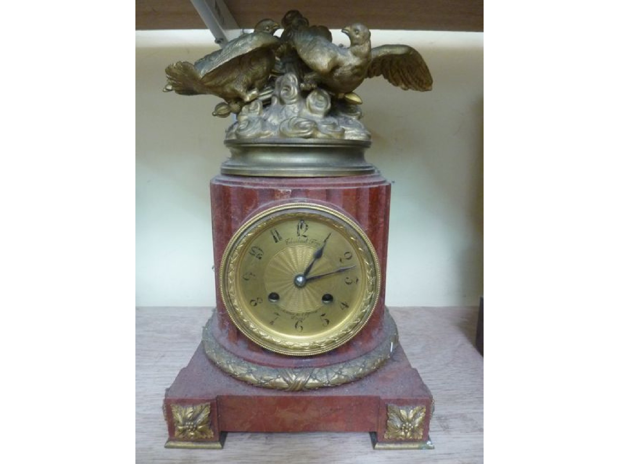 Appraisal: A th century French mantle clock the eight day striking