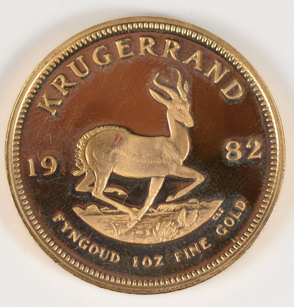 Appraisal: Krugerrand ounce fine gold grams Krugerrand ounce fine gold grams