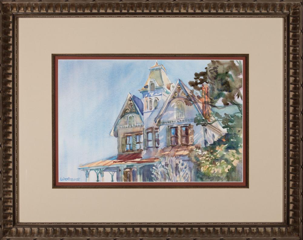 Appraisal: Wyatt Waters American Mississippi b Victorian House watercolor on paper