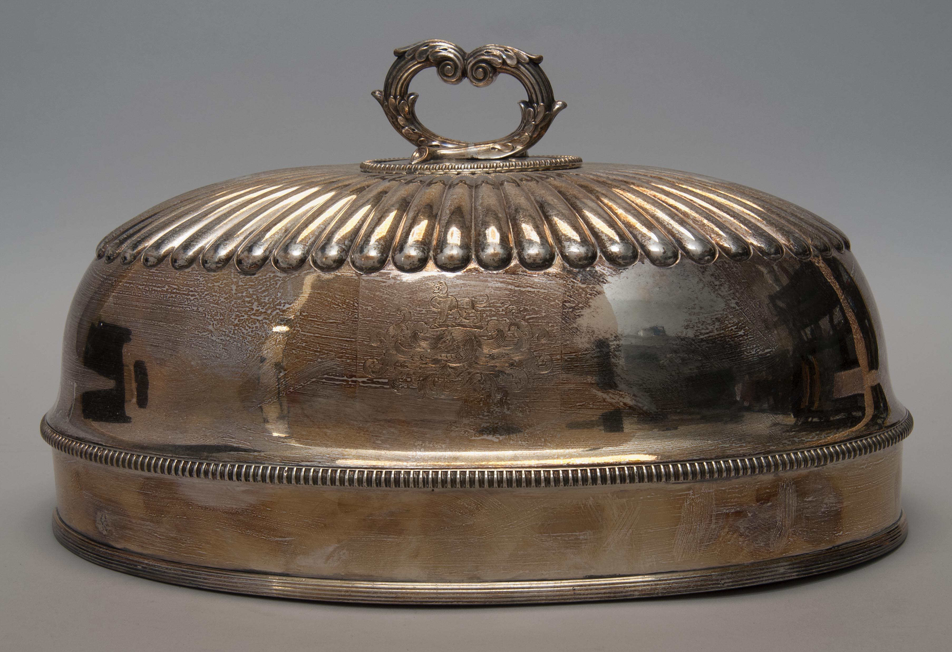 Appraisal: SHEFFIELD SILVER PLATED MEAT DOME English First Half of the