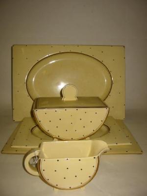 Appraisal: A CLARICE CLIFF BIZARRE WILKINSON POTTERY PART DINNER SERVICE c