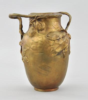 Appraisal: Bronze Vase by Albert Marionnet French th th Century An