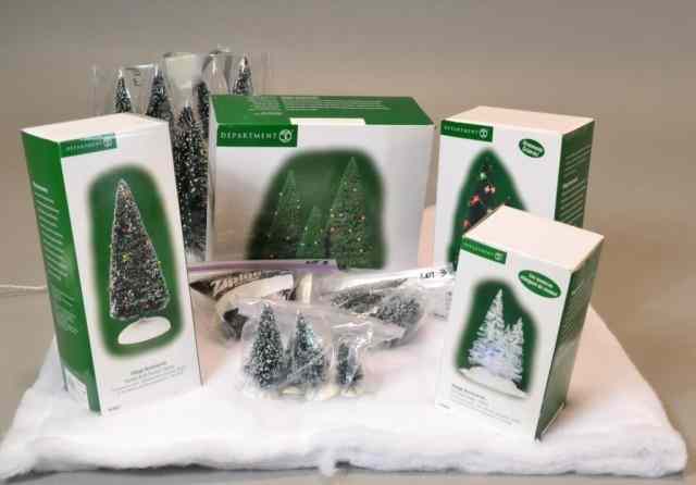 Appraisal: DISPLAY ITEMS FOR COLLECTIBLES ''Dept ''Three boxes lighted trees one