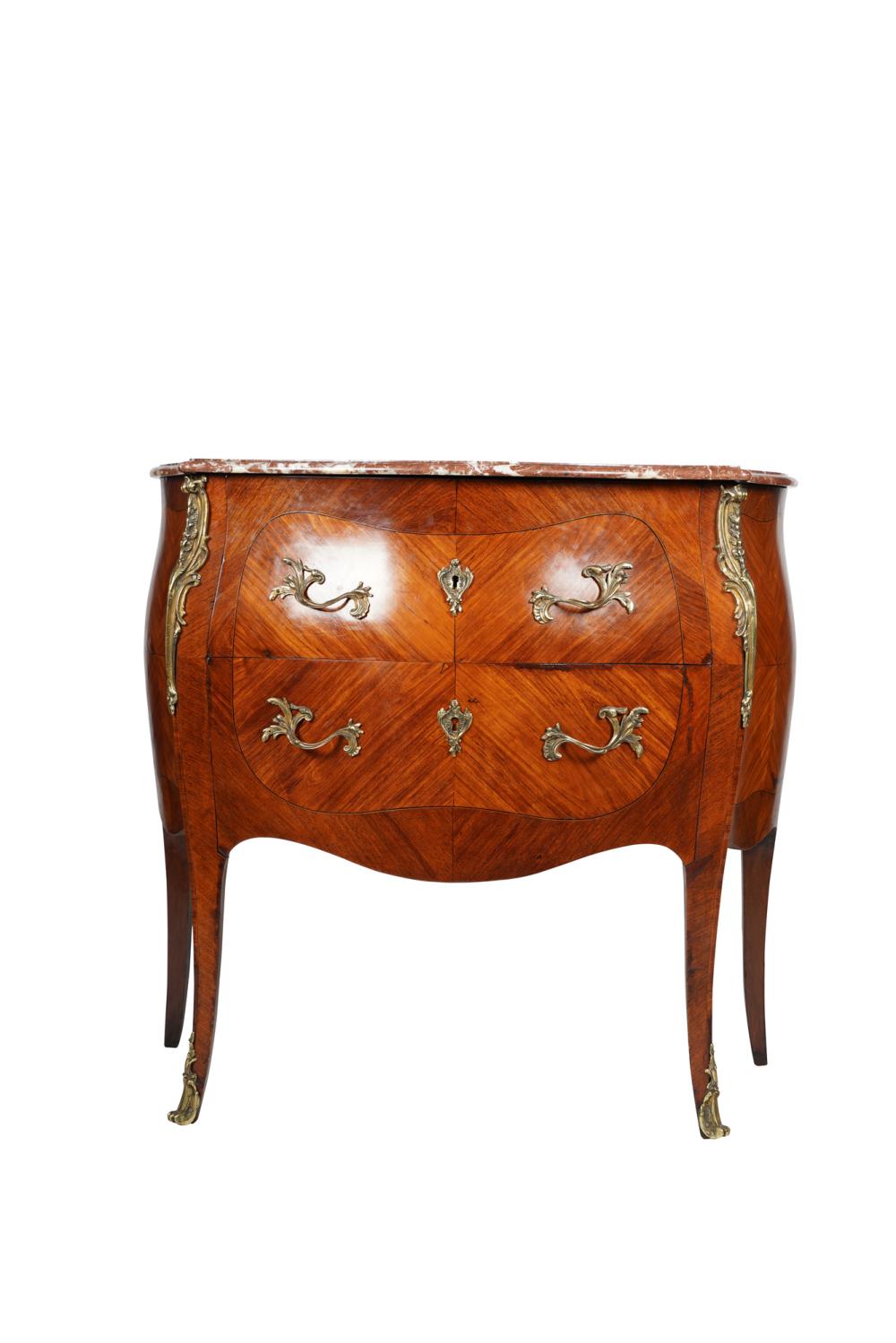 Appraisal: LOUIS XV STYLE PARQUETRY COMMODEsecond or third quarter th century