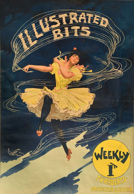 Appraisal: AN OLD CHROMO LITHOGRAPH ADVERTISING POSTER FOR THE PERIODICAL 'ILLUSTRATED