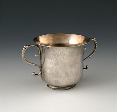 Appraisal: An th century Channel Islands silver christening cup by Pierre