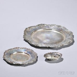 Appraisal: Three Graff Washbourne Dunn Sterling Silver Dishes New York early