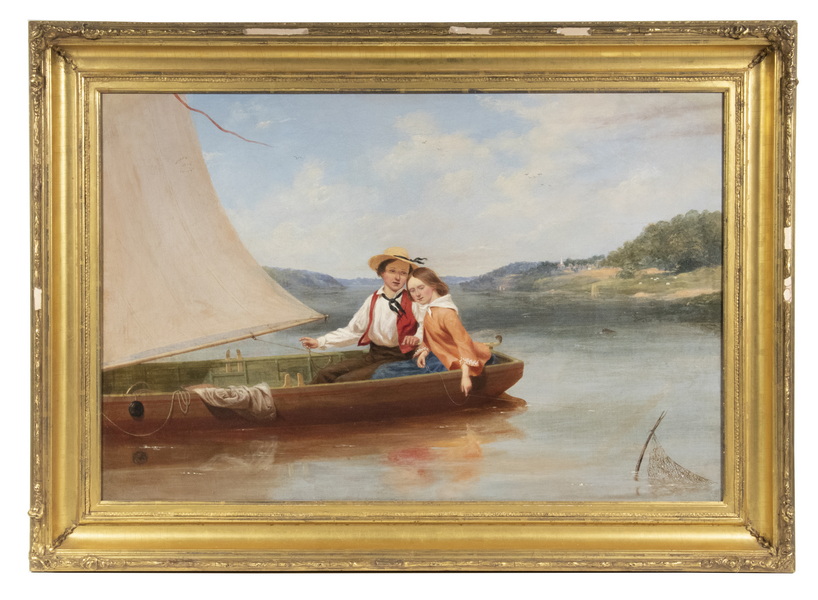 Appraisal: ATTRIBUTED TO JAMES SIDNEY BROWN MA - Trolling oil on