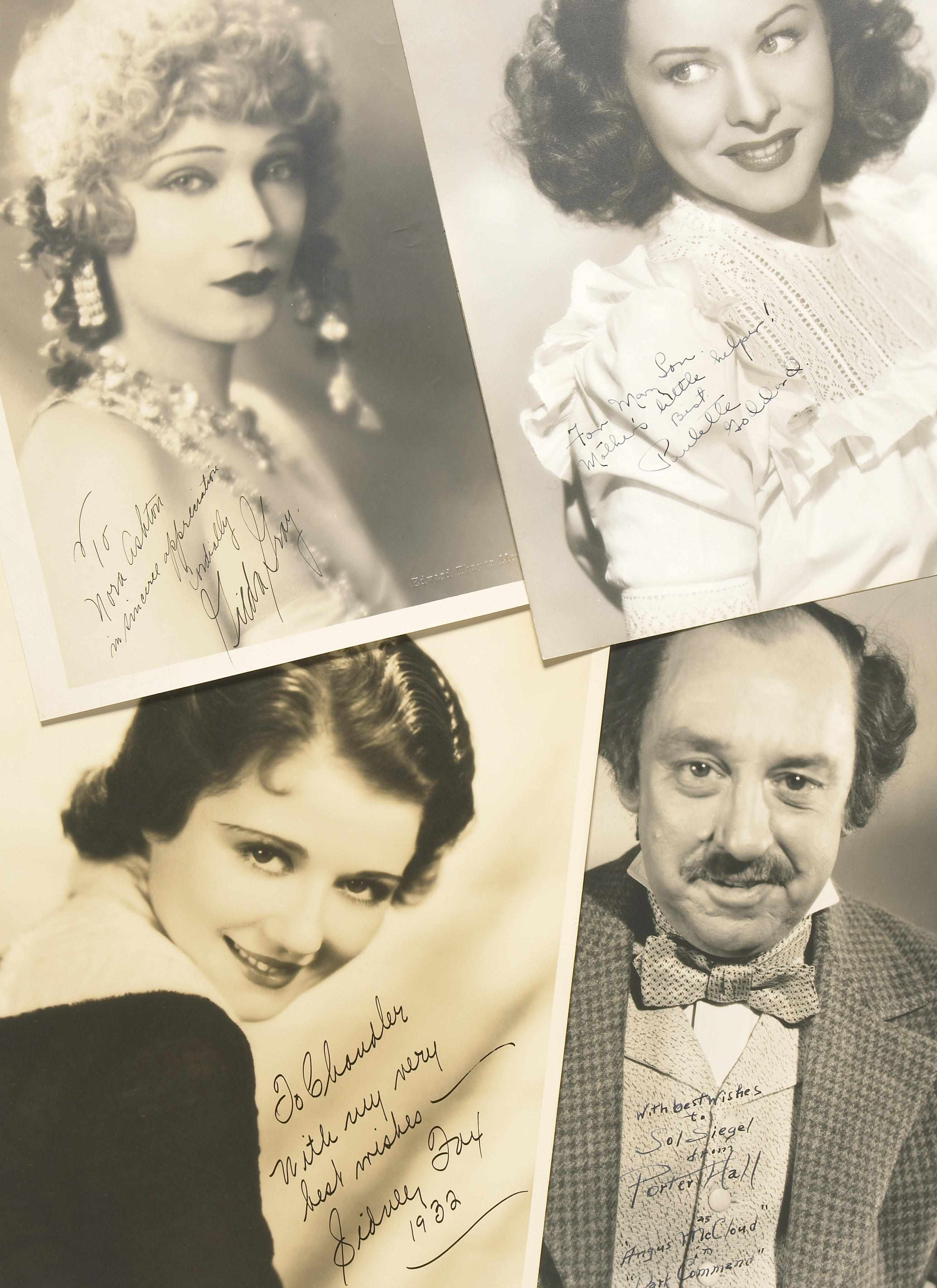 Appraisal: Vintage Hollywood star signed photos A group of eighteen large