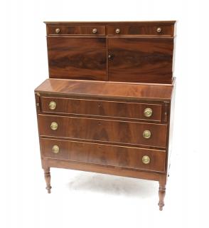 Appraisal: American Secretary Desk th century two-part secretary with two upper