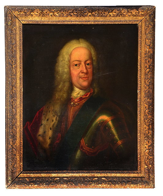 Appraisal: CIRCLE OF HYACINTH RIGAUD - Portrait of a gentleman with