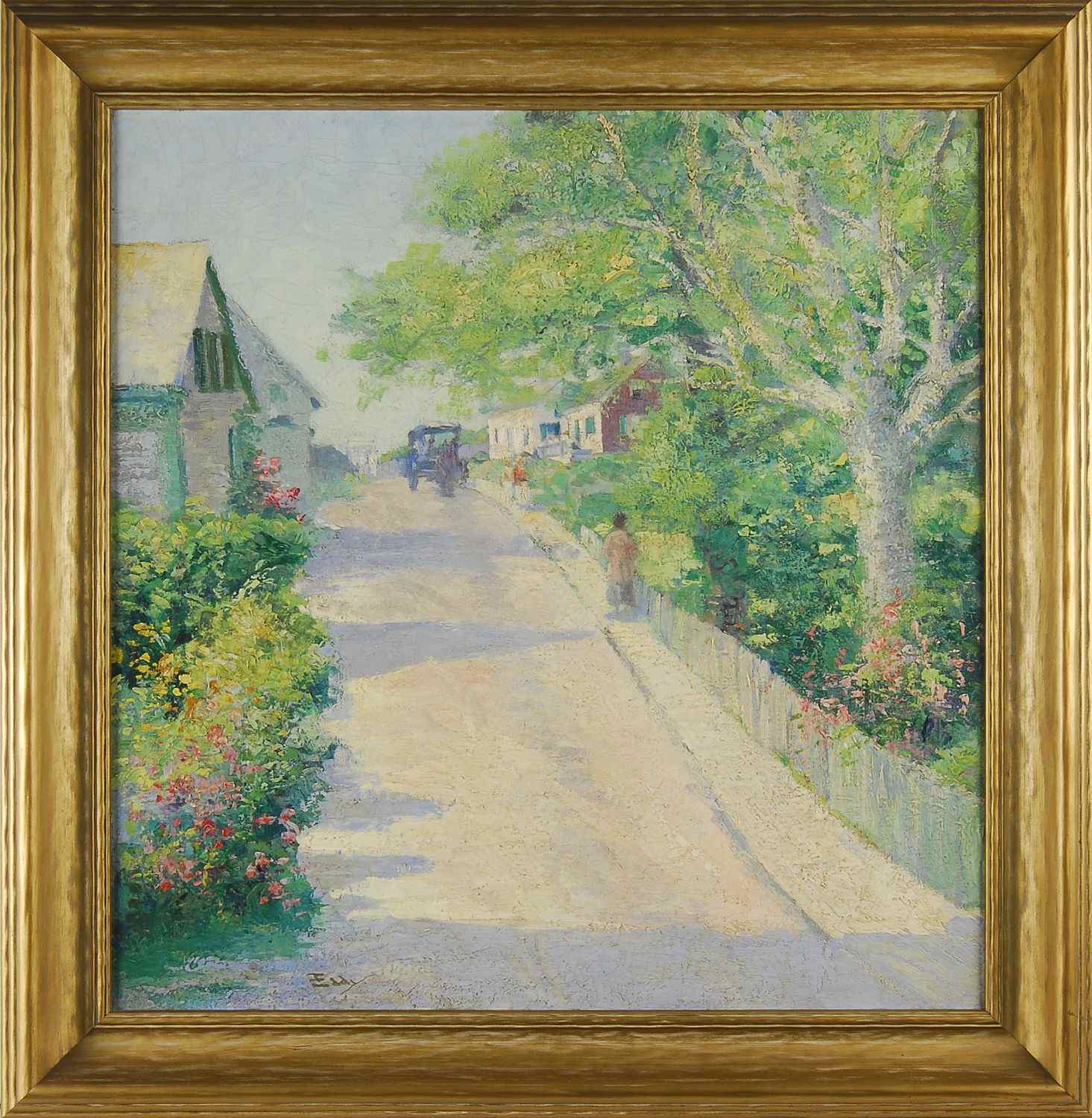 Appraisal: HENRY STEPHENS EDDYAmerican - Summer street scene likely Nantucket with