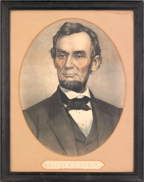 Appraisal: Currier Ives lithograph titled Abraham Lincoln The Martyr President x