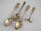 Appraisal: Two Russian provincial silver assay teaspoons assay master G S