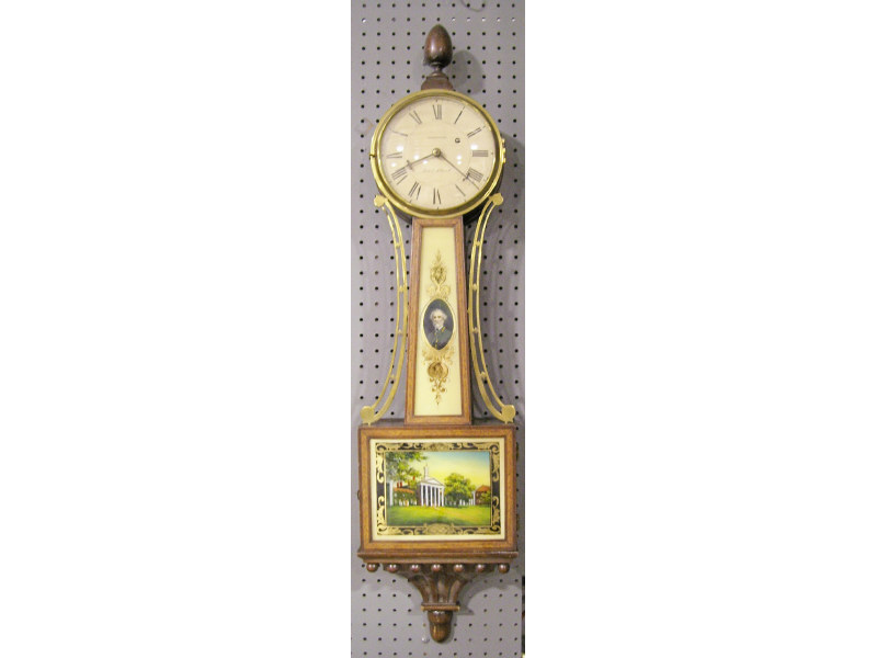 Appraisal: Banjo Clock Made By Robert McCarrell c Parts by Waltham