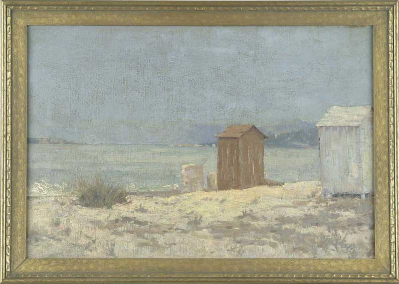 Appraisal: GEORGE HENRY LEONARD American - FRENCH COAST WITH BATH HOUSES