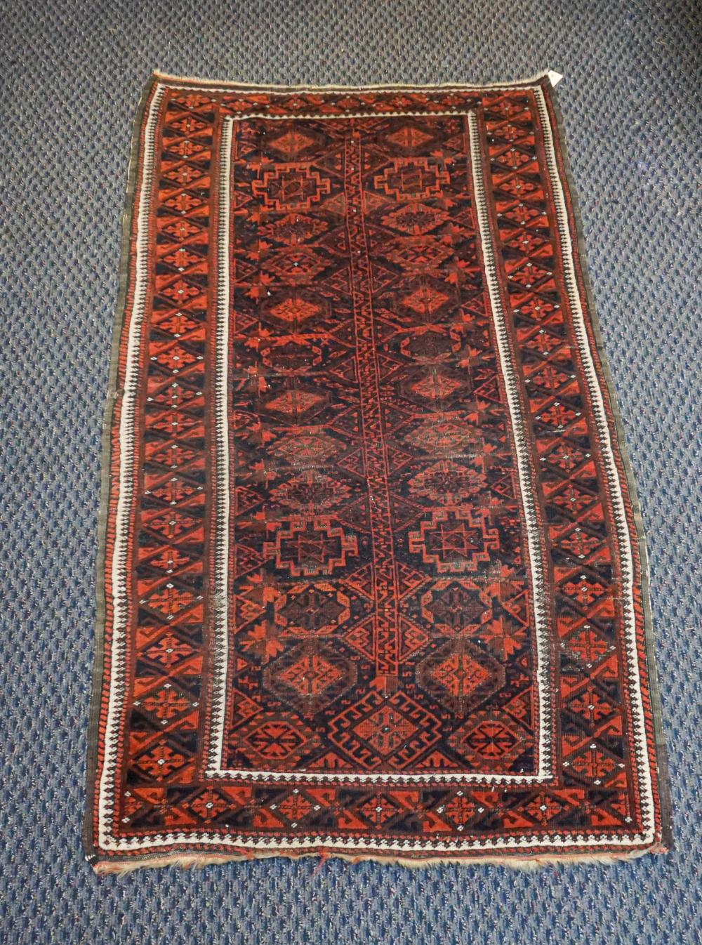 Appraisal: AFGHAN RUG FT IN X FT INAfghan Rug Dimensions ft