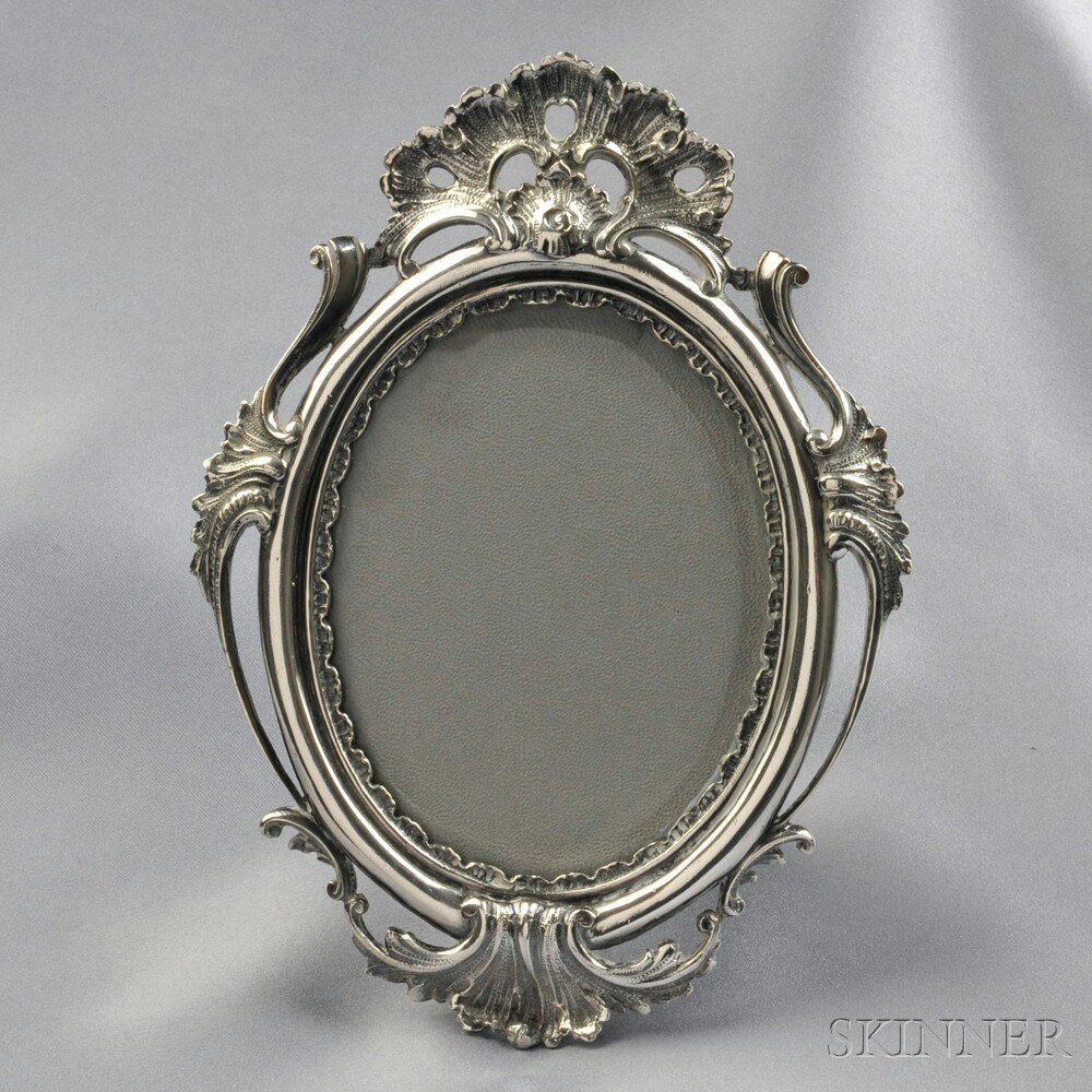 Appraisal: Sterling Silver Picture Frame M Buccellati with rocaille and C-scroll