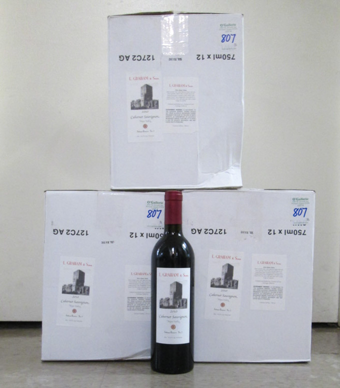 Appraisal: THREE CASES OF VINTAGE CALIFORNIA CABERNET SAUVIGNON L Graham Sons