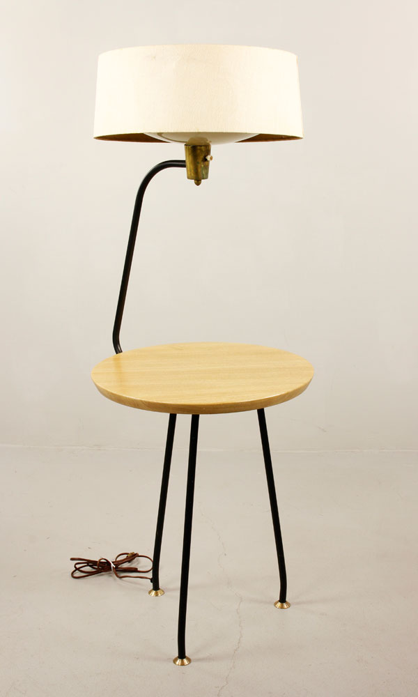 Appraisal: - Table Lamp Birch and Iron Attributed to Luther Conover