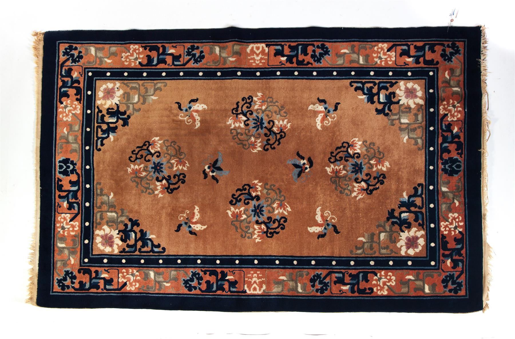 Appraisal: CHINESE RUG First half- th century Camel ground ' x