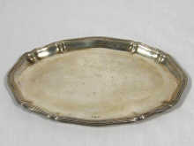 Appraisal: An oval continental standard silver tray measurements approx cm x