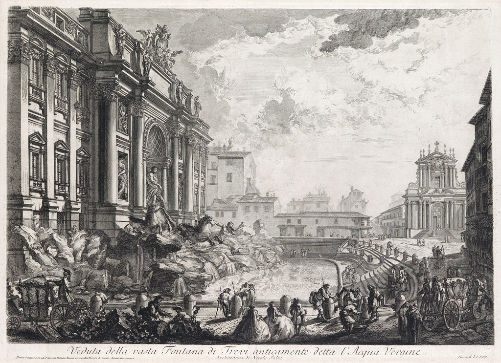 Appraisal: GIOVANNI B PIRANESI Veduta della vasta Fontana de Trevi anticamente