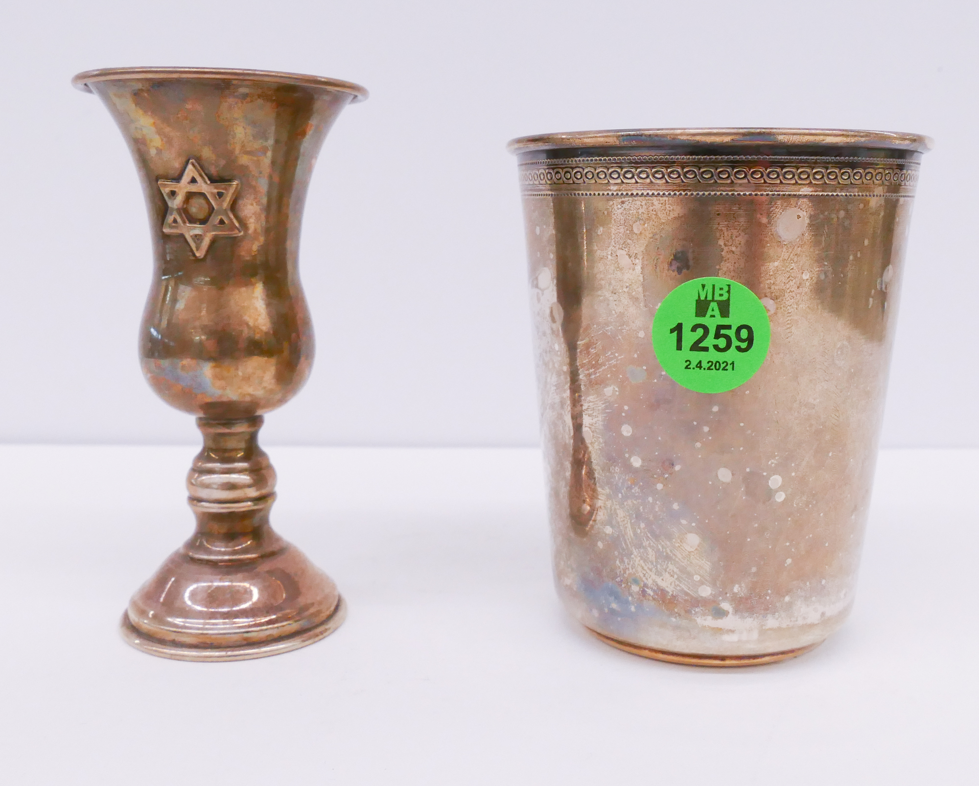 Appraisal: pc Silver Cups- Judaic Etc- g TW