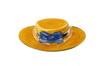 Appraisal: BROOCH - K yellow gold and enamel straw hat form