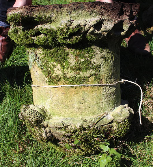 Appraisal: AN ANTIQUE CARVED STONE FINIAL approximately cm wide x cm