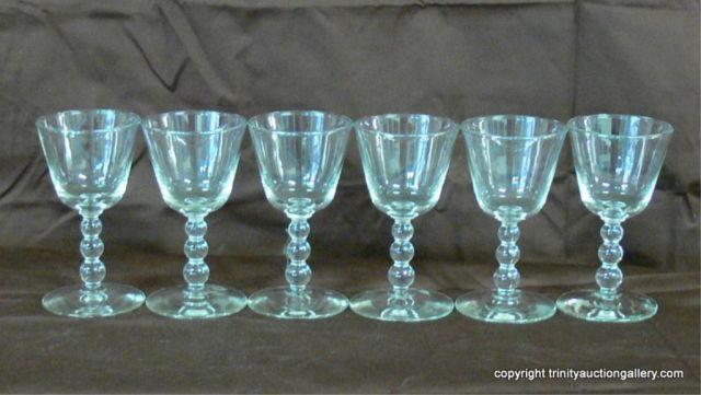 Appraisal: Vintage Bubble Stem Wine Glass Set - includes tall approximately