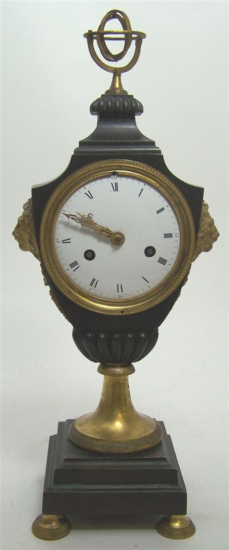 Appraisal: A French Empire gilt and patinated bronze clock circa of