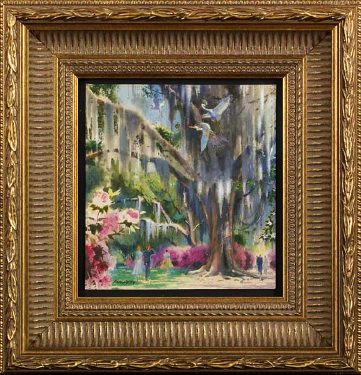 Appraisal: Ralph Avery American Georgia - Figures Strolling by the Azaleas