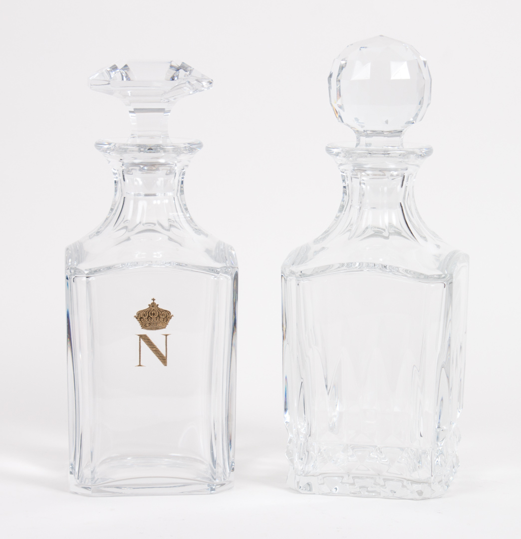 Appraisal: Two Baccarat crystal decanters one having gilt cipher of Napoleon