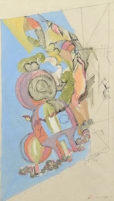 Appraisal: Jacques Villon French - Les Balloons Gouache and pencil on