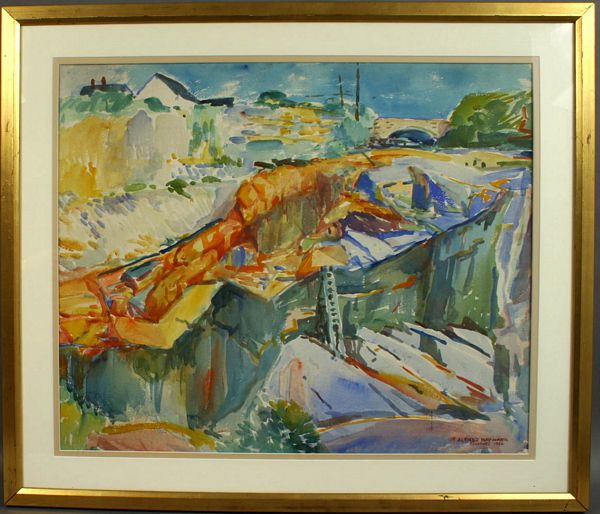 Appraisal: Alfred Hayward American - The Quarry watercolor on paper x