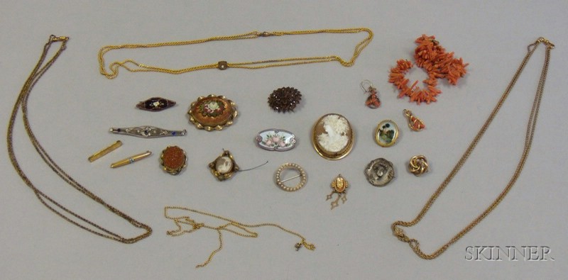 Appraisal: Small Group of Assorted Victorian and Later Costume Jewelry including