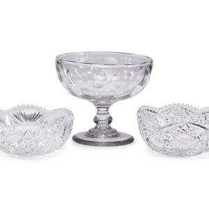 Appraisal: A Pittsburgh Flint Glass Footed Compote th Century together with