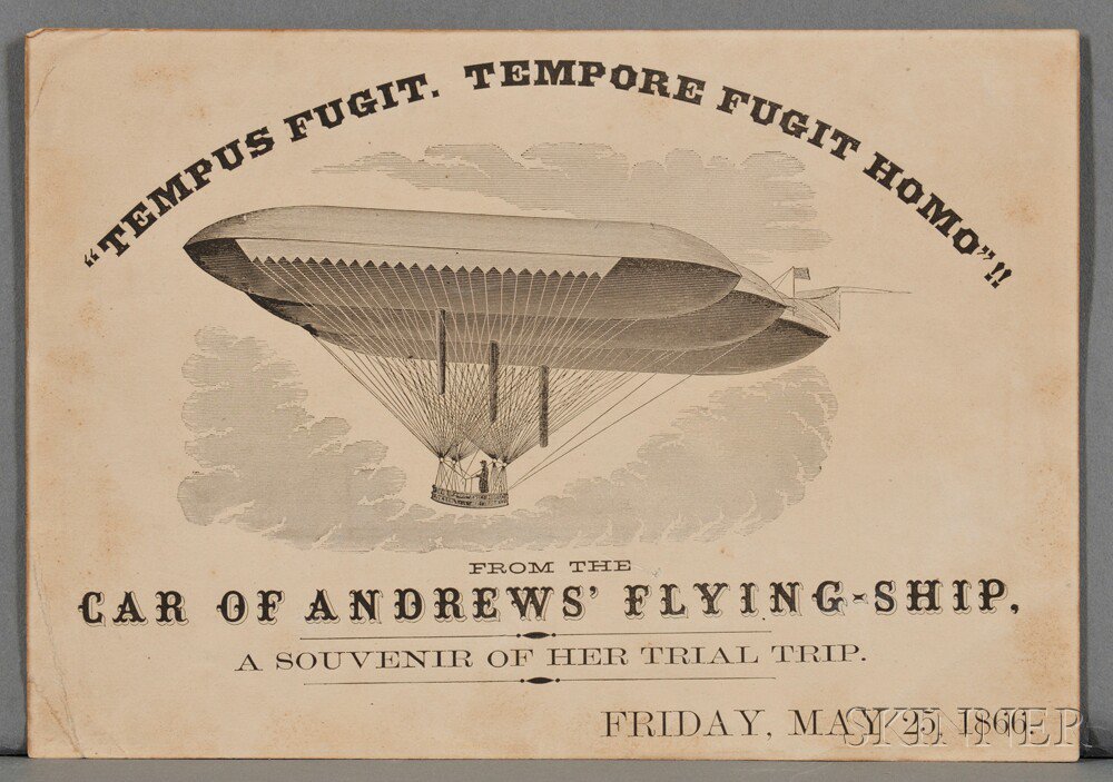 Appraisal: Airships Ephemera From the Car of Andrews' Flying-Ship a Souvenir