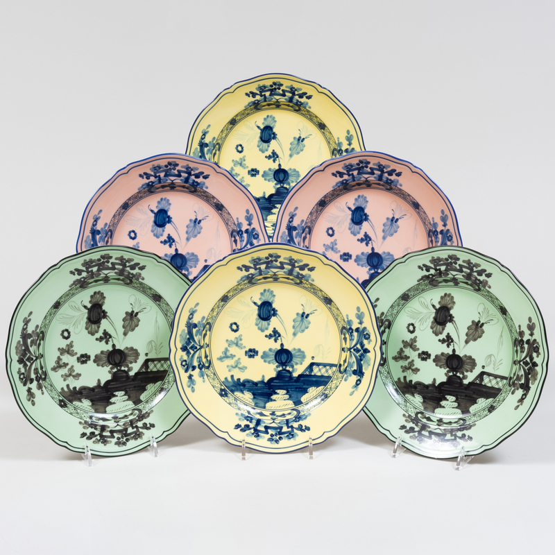 Appraisal: SET OF GINORI PORCELAIN DESSERT PLATES IN THE 'ORIENTE ITALIANO'