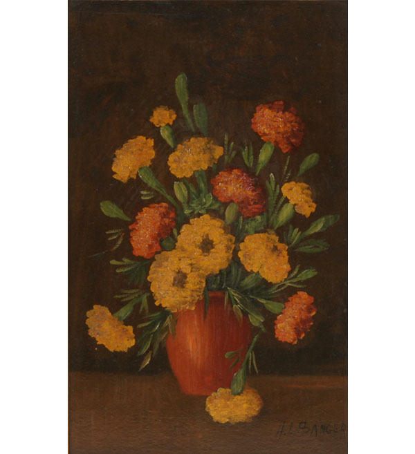 Appraisal: Henry L Sanger American fl circa floral still life with