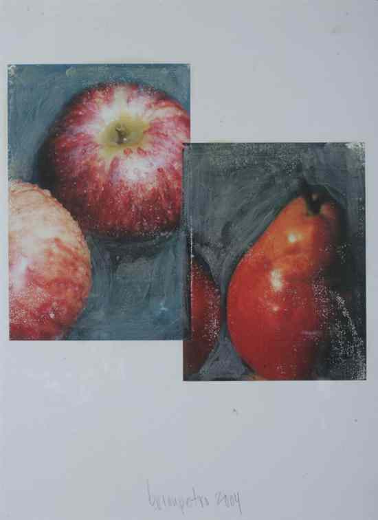 Appraisal: BRIAN PETRO American th century APPLE and PEAR TWO WORKS