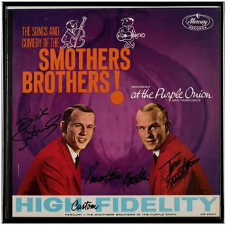 Appraisal: Pair of Smothers Brothers Autographed Album Covers Including Funny Side