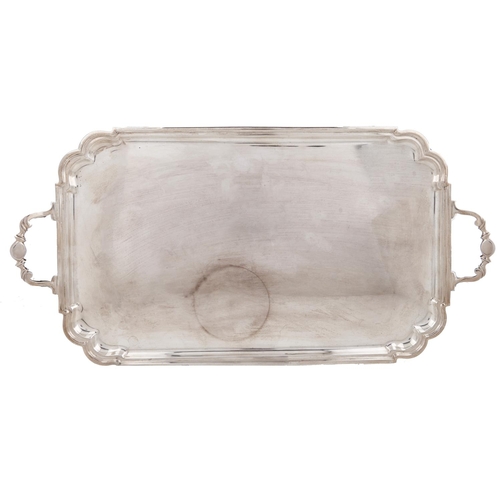 Appraisal: A George VI silver tea tray the moulded border with