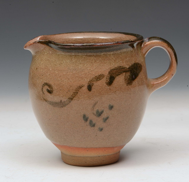 Appraisal: Bernard Leach British - Milk jug St Ives painted bunch